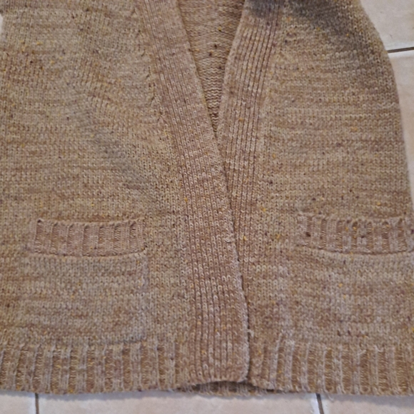 Vntg Banff Womens Wool Blend Open Cardigan Sweater Tan  Sz 16 Hong Kong - Picture 6 of 10